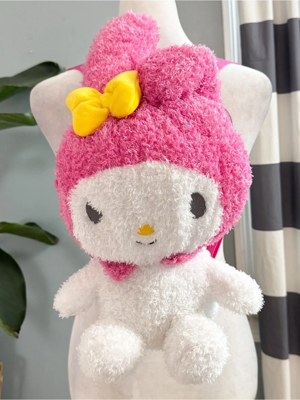 NWT Sanrio My Melody Plush Backpack | Pink Fuzzy Furry Bag | Brand New with Tags